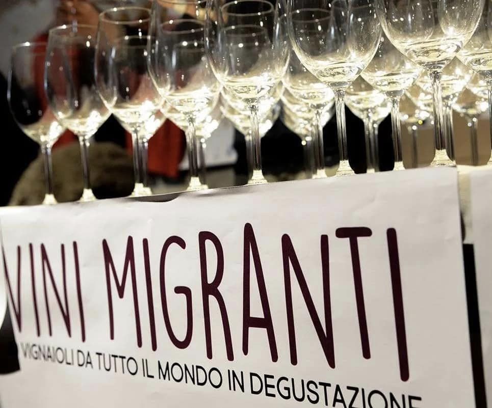 Evento Vini Migranti - degustazione libera ai banchi di 250 vini da tutto il mondo