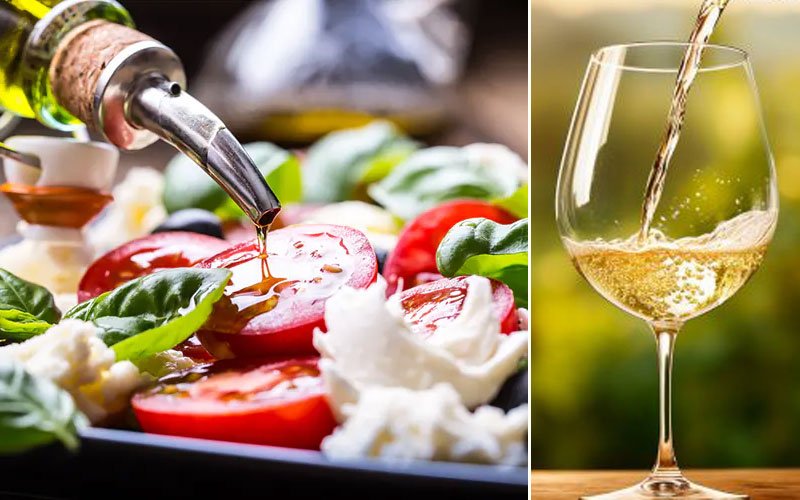 Insalata caprese abbinamento vino e ricetta