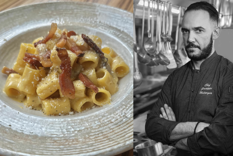 Scopri di più sull'articolo Carbonara Day: lo chef Giuseppe Mulargia ci regala la ricetta delle sue mezze maniche