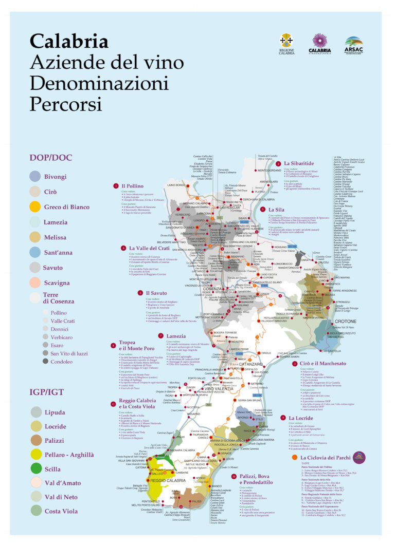 Scopri di più sull'articolo Bellissima mappa enoturistica della Calabria. Non sapete quante notizie interessanti ci sono da raccontare su questa regione!