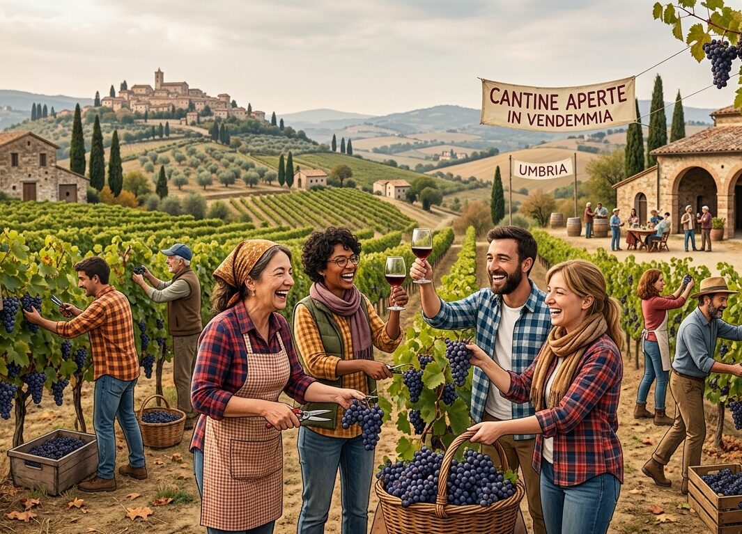 Scopri di più sull'articolo Cantine Aperte in Vendemmia 2026: in Umbria si torna tra i filari con la proposta di 12 cantine del territorio tra degustazioni, laboratori e picnic